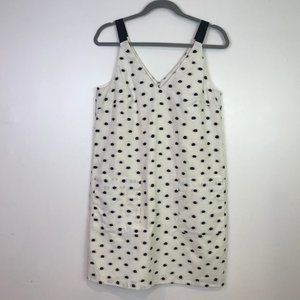 Loft NWT womens shift dress sz. 6 blue beige pocke